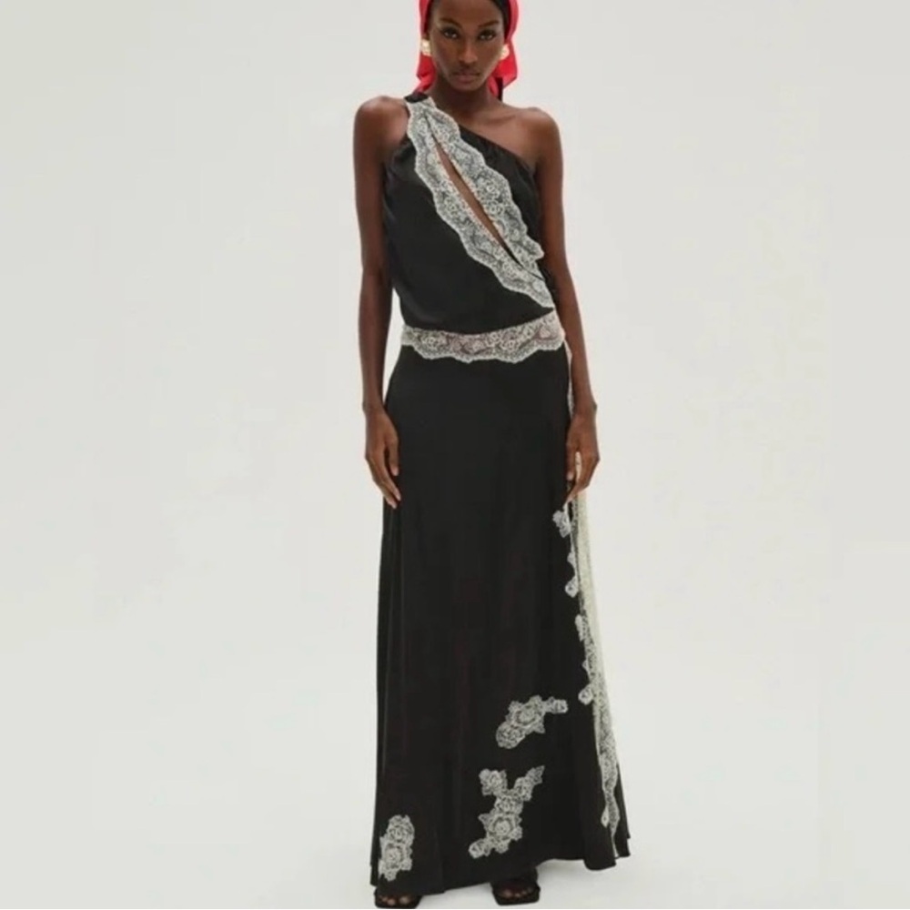 For Love And Lemons Elegant Black One Shoulder Dress